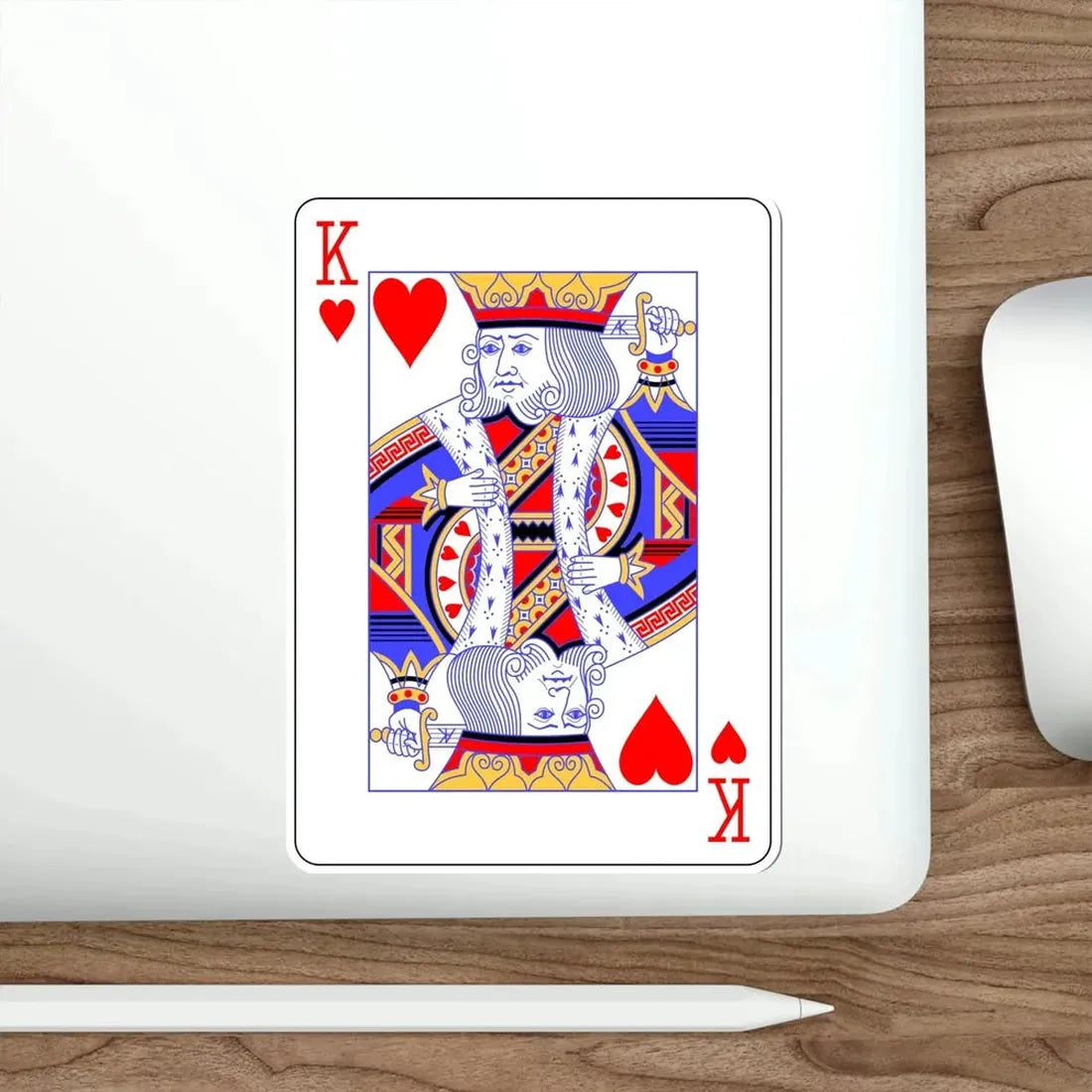 King of Hearts Playing Card STICKER Vinyl Die-Cut Decal - The Sticker Space