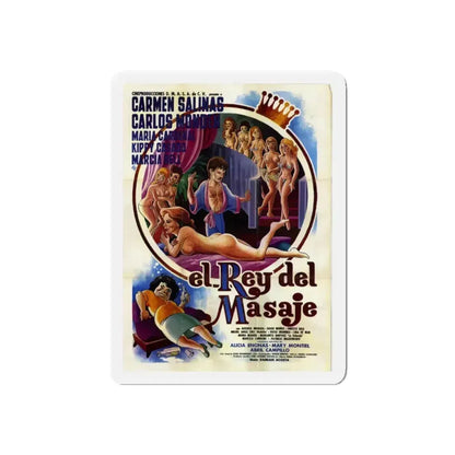 KING OF MASSAGE (El rey del masaje) 1985 Movie Poster - Refrigerator Magnet 4 Inch Die-Cut - The Sticker Space