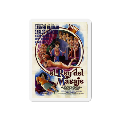 KING OF MASSAGE (El rey del masaje) 1985 Movie Poster - Refrigerator Magnet-4" x 4"-The Sticker Space