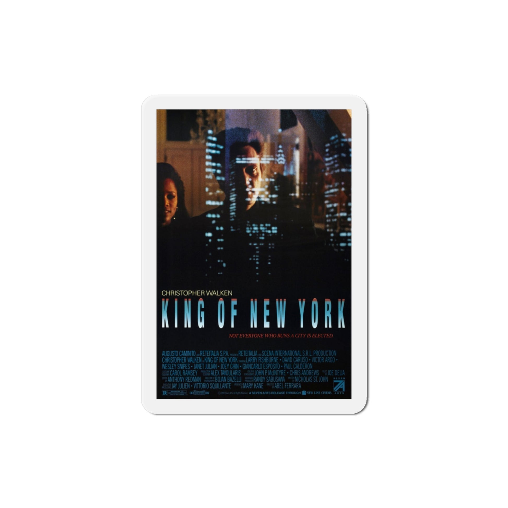 King of New York 1990 Movie Poster Die-Cut Magnet-The Sticker Space