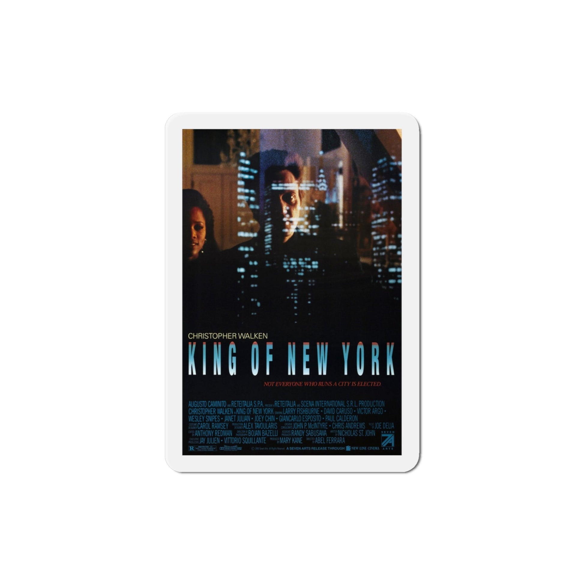 King of New York 1990 Movie Poster Die-Cut Magnet-The Sticker Space