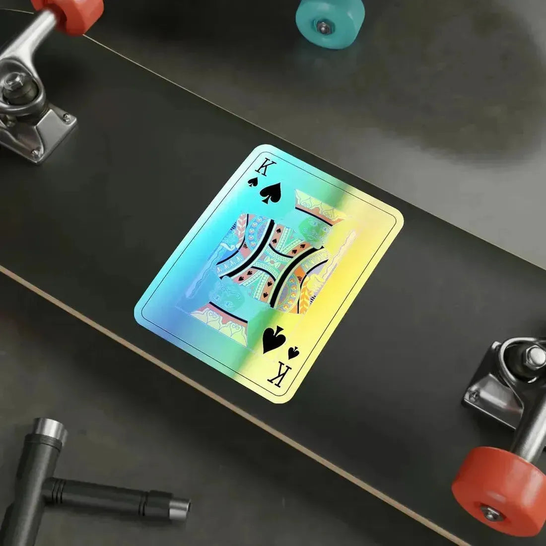 King of Spades Playing Card Holographic STICKER Die-Cut Vinyl Decal - The Sticker Space