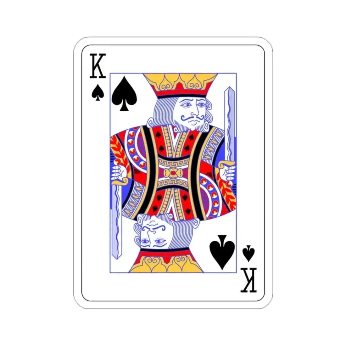 King of Spades Playing Card STICKER Vinyl Die-Cut Decal 2 Inch - The Sticker Space