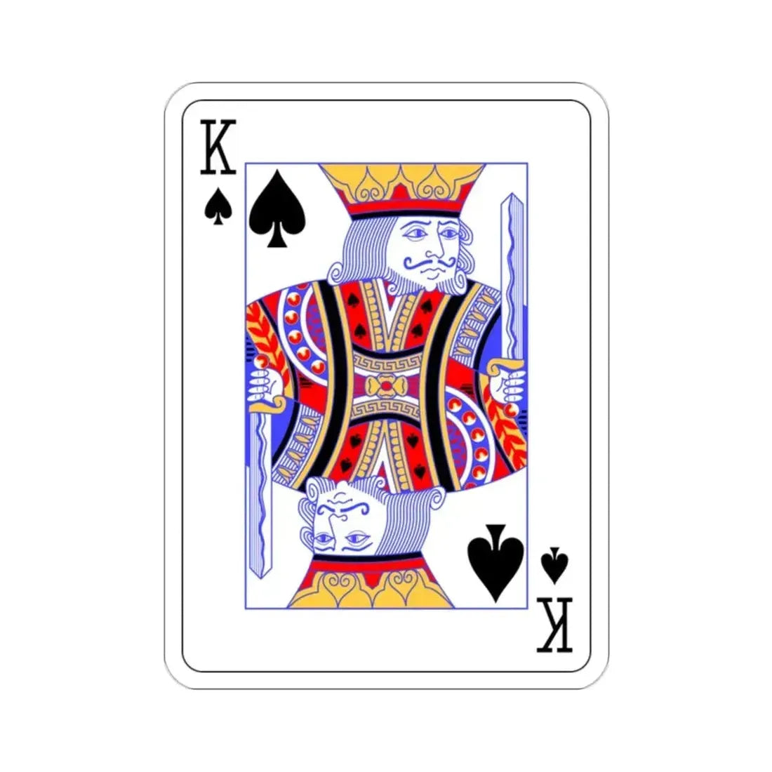 King of Spades Playing Card STICKER Vinyl Die-Cut Decal 2 Inch - The Sticker Space