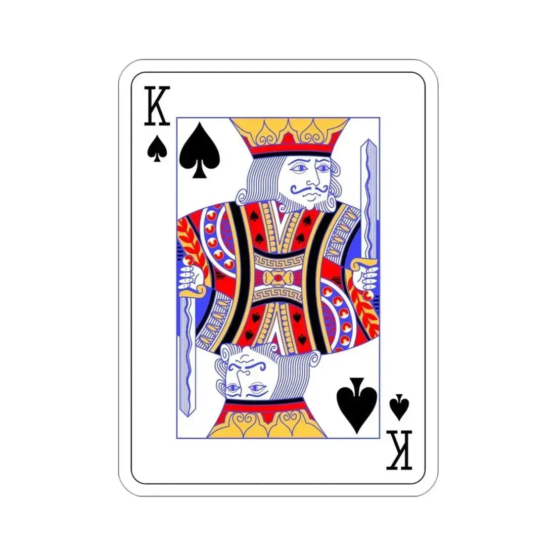 King of Spades Playing Card STICKER Vinyl Die-Cut Decal 3 Inch - The Sticker Space