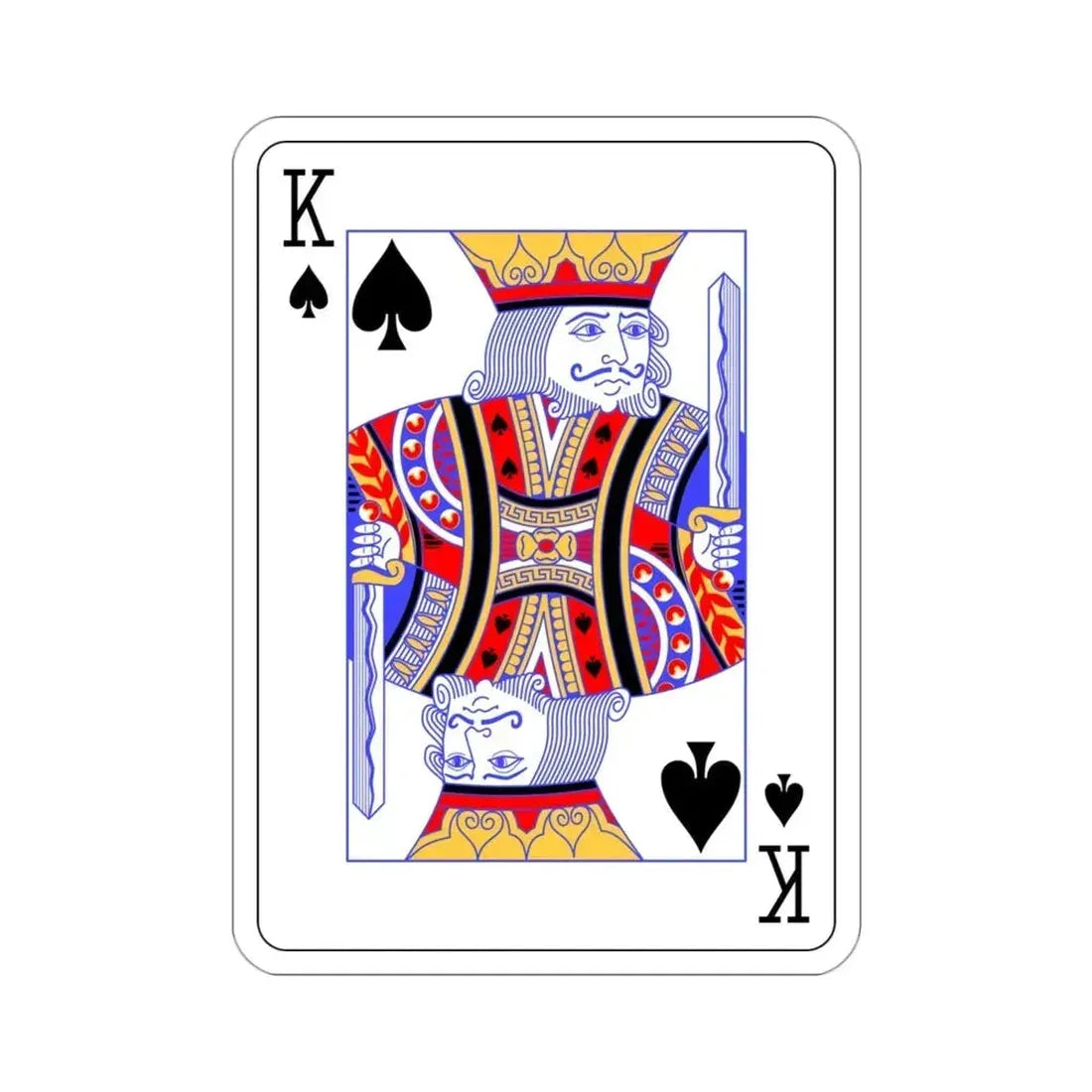 King of Spades Playing Card STICKER Vinyl Die-Cut Decal 3 Inch - The Sticker Space