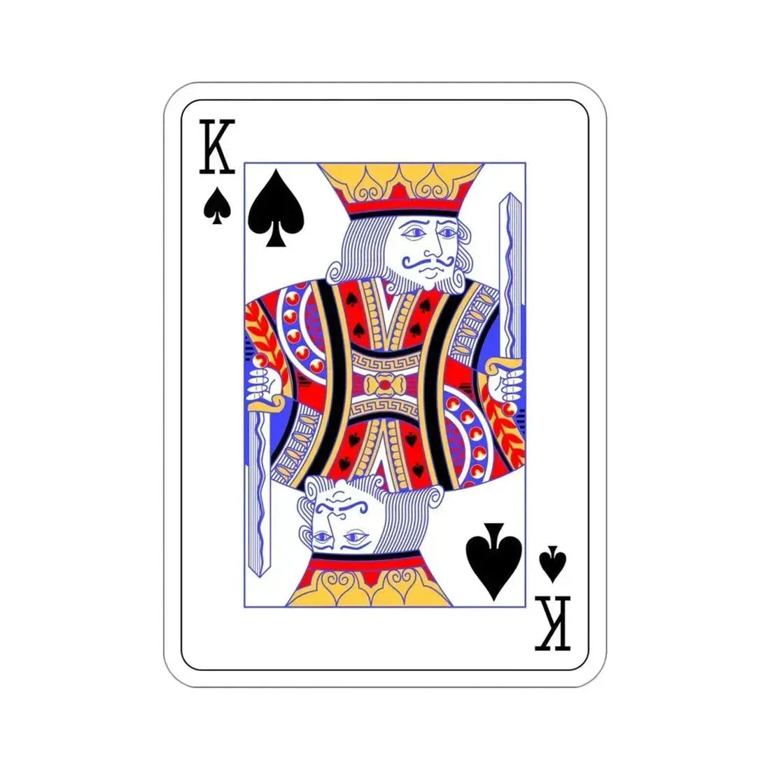 King of Spades Playing Card STICKER Vinyl Die-Cut Decal 4 Inch - The Sticker Space