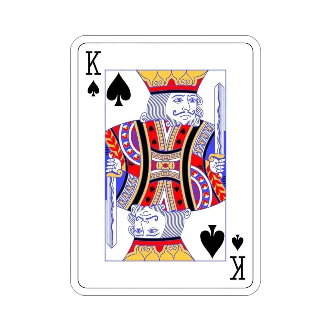 King of Spades Playing Card STICKER Vinyl Die-Cut Decal 4 Inch - The Sticker Space