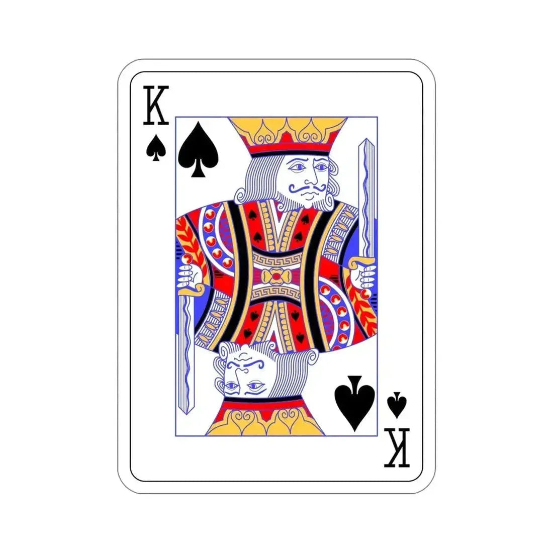 King of Spades Playing Card STICKER Vinyl Die-Cut Decal 5 Inch - The Sticker Space