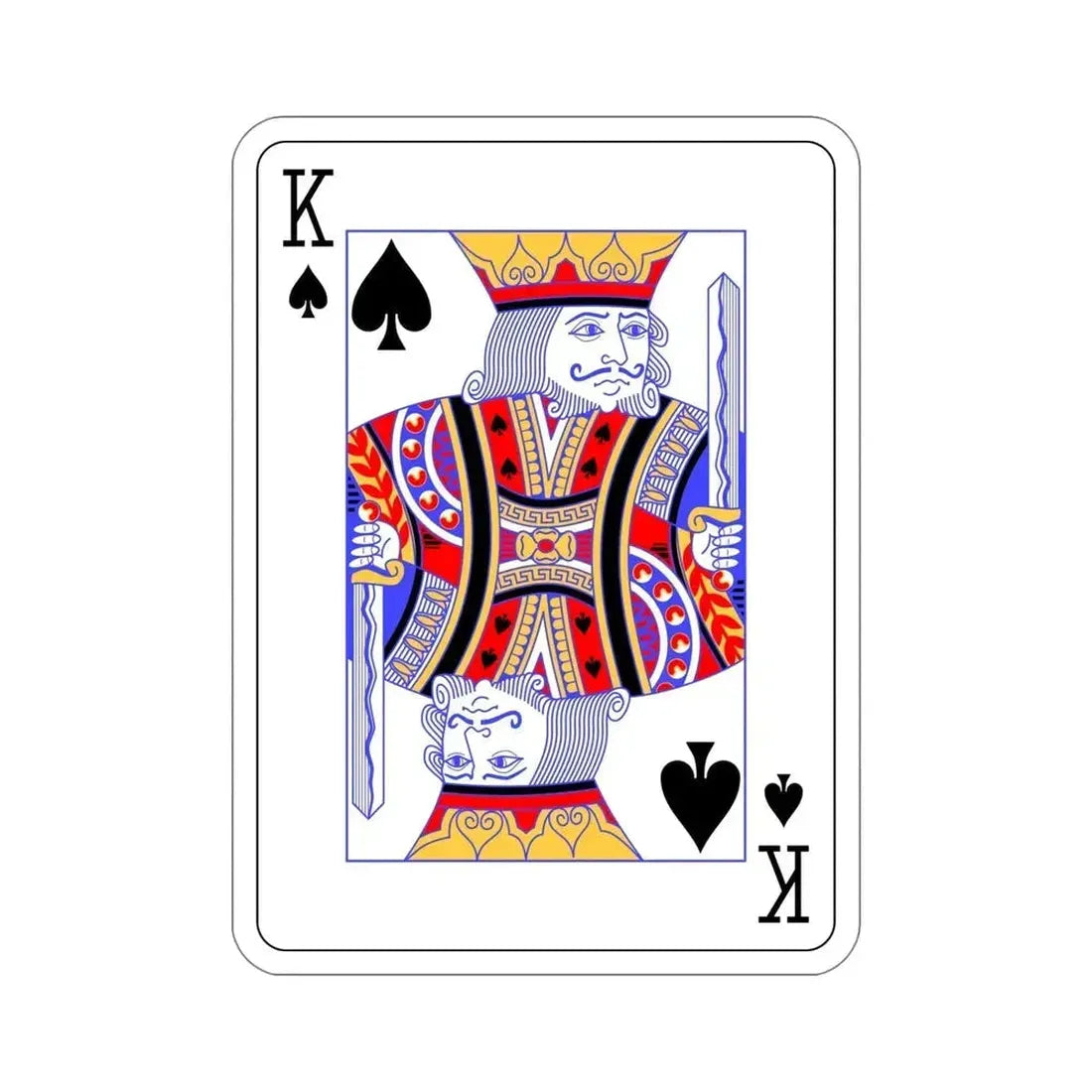King of Spades Playing Card STICKER Vinyl Die-Cut Decal 5 Inch - The Sticker Space