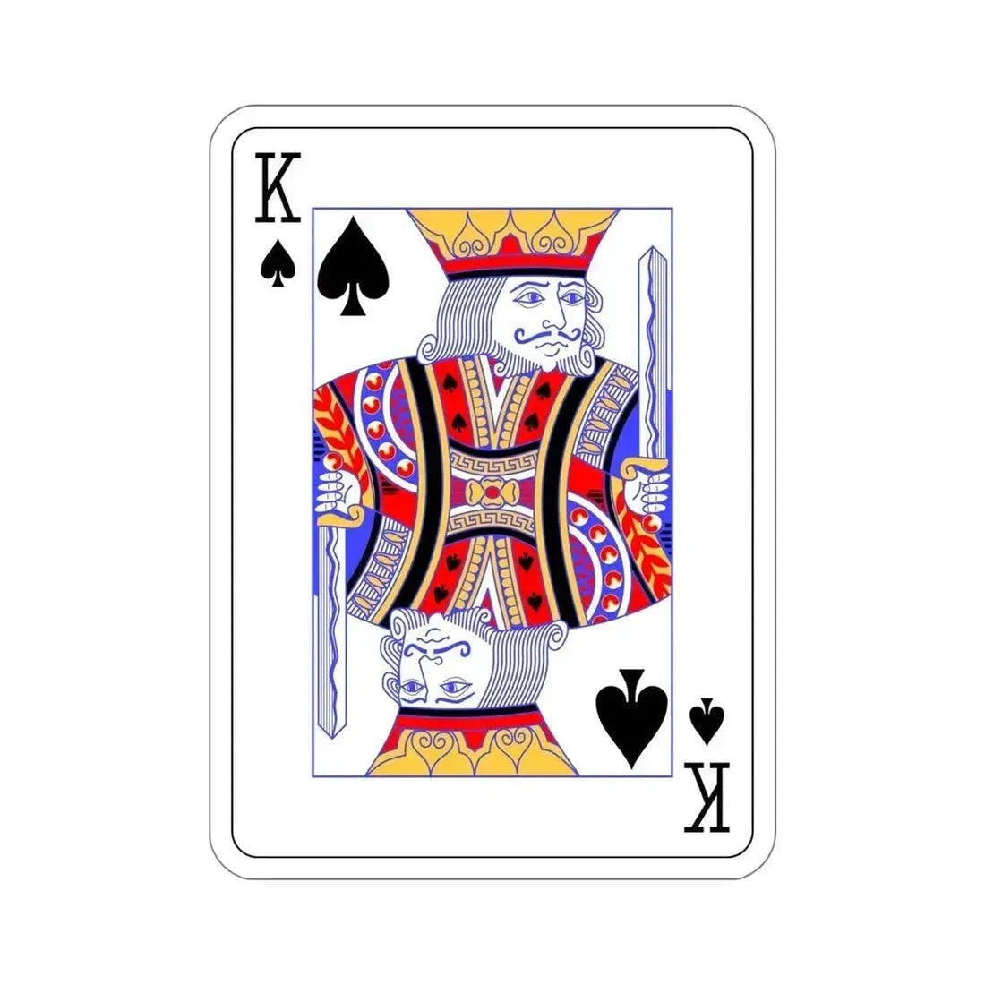 King of Spades Playing Card STICKER Vinyl Die-Cut Decal 6 Inch - The Sticker Space