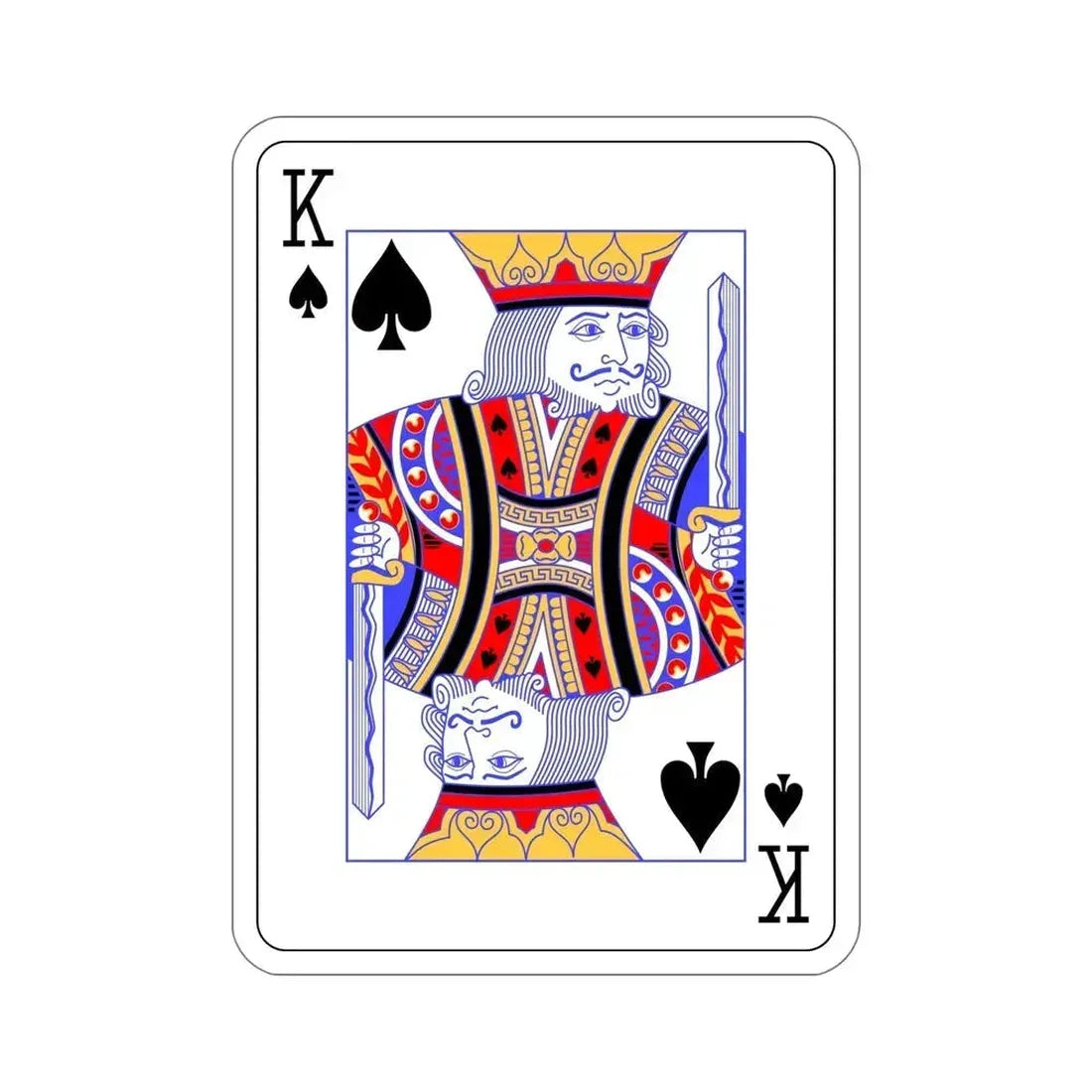 King of Spades Playing Card STICKER Vinyl Die-Cut Decal 6 Inch - The Sticker Space