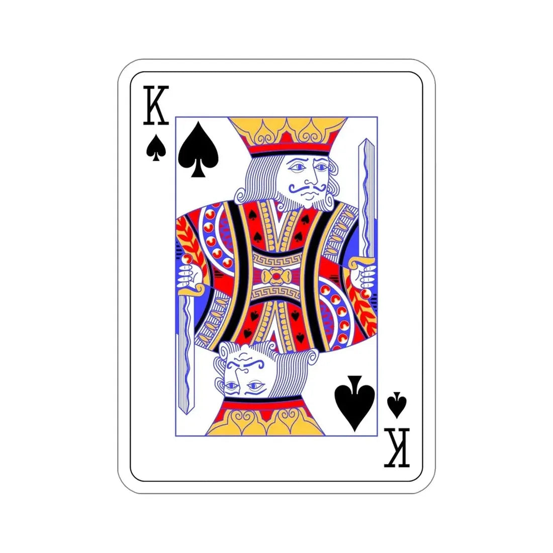 King of Spades Playing Card STICKER Vinyl Die-Cut Decal - The Sticker Space