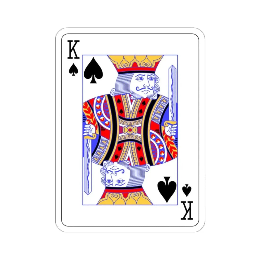 King of Spades Playing Card STICKER Vinyl Die-Cut Decal - The Sticker Space