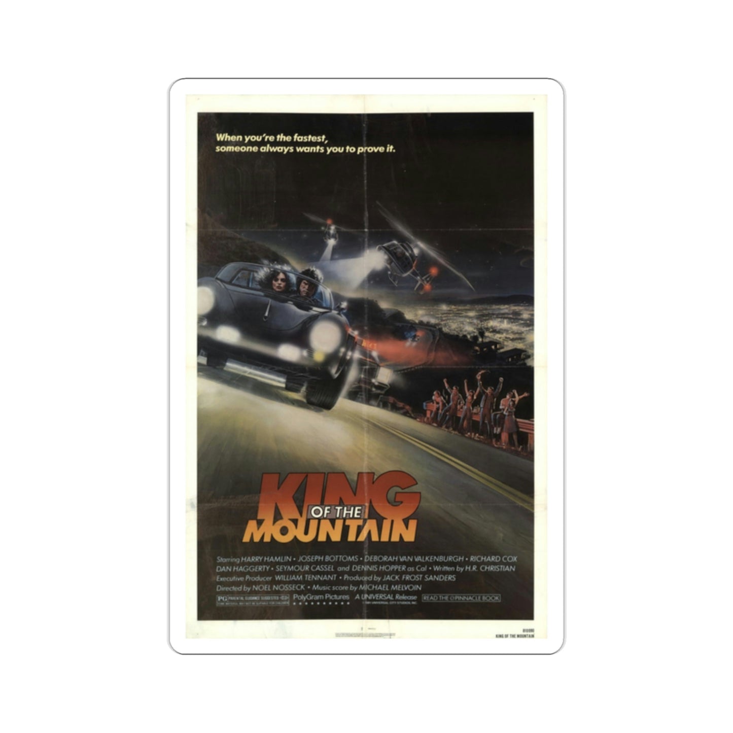 King of the Mountain 1981 Movie Poster STICKER Vinyl Die-Cut Decal-2 Inch-The Sticker Space