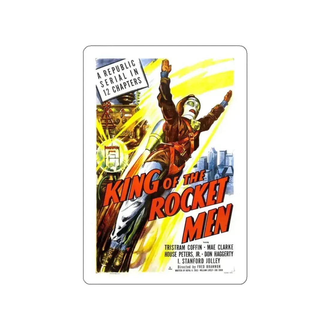 KING OF THE ROCKET MEN 1949 Movie Poster STICKER Vinyl Die-Cut Decal 4 Inch - The Sticker Space