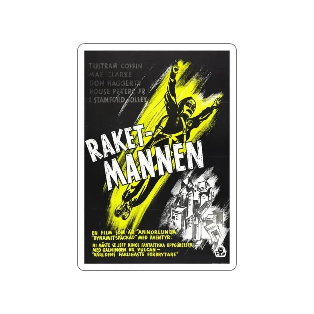 KING OF THE ROCKET MEN (2) 1949 Movie Poster STICKER Vinyl Die-Cut Decal 5 Inch - The Sticker Space