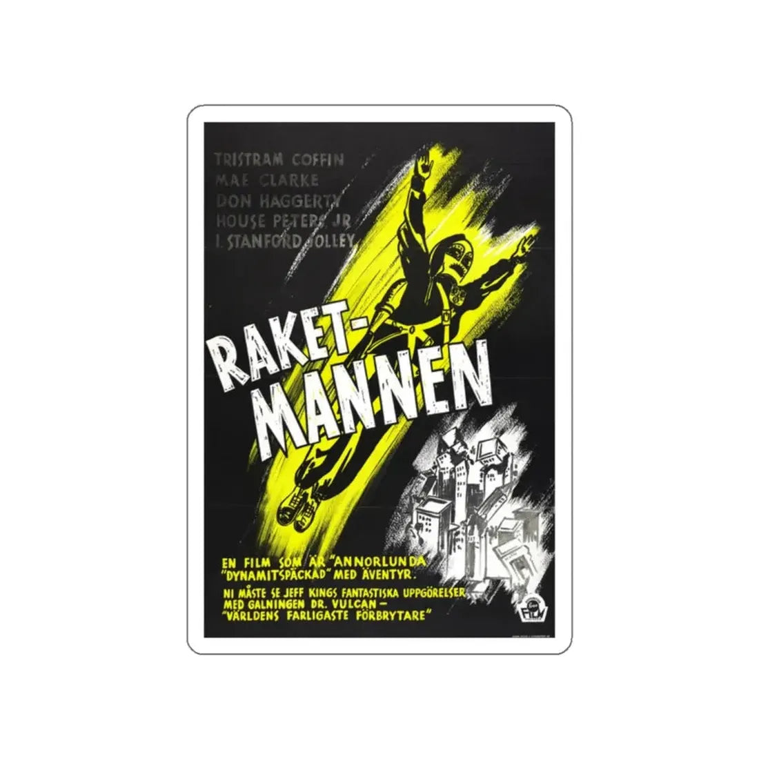KING OF THE ROCKET MEN (2) 1949 Movie Poster STICKER Vinyl Die-Cut Decal - The Sticker Space