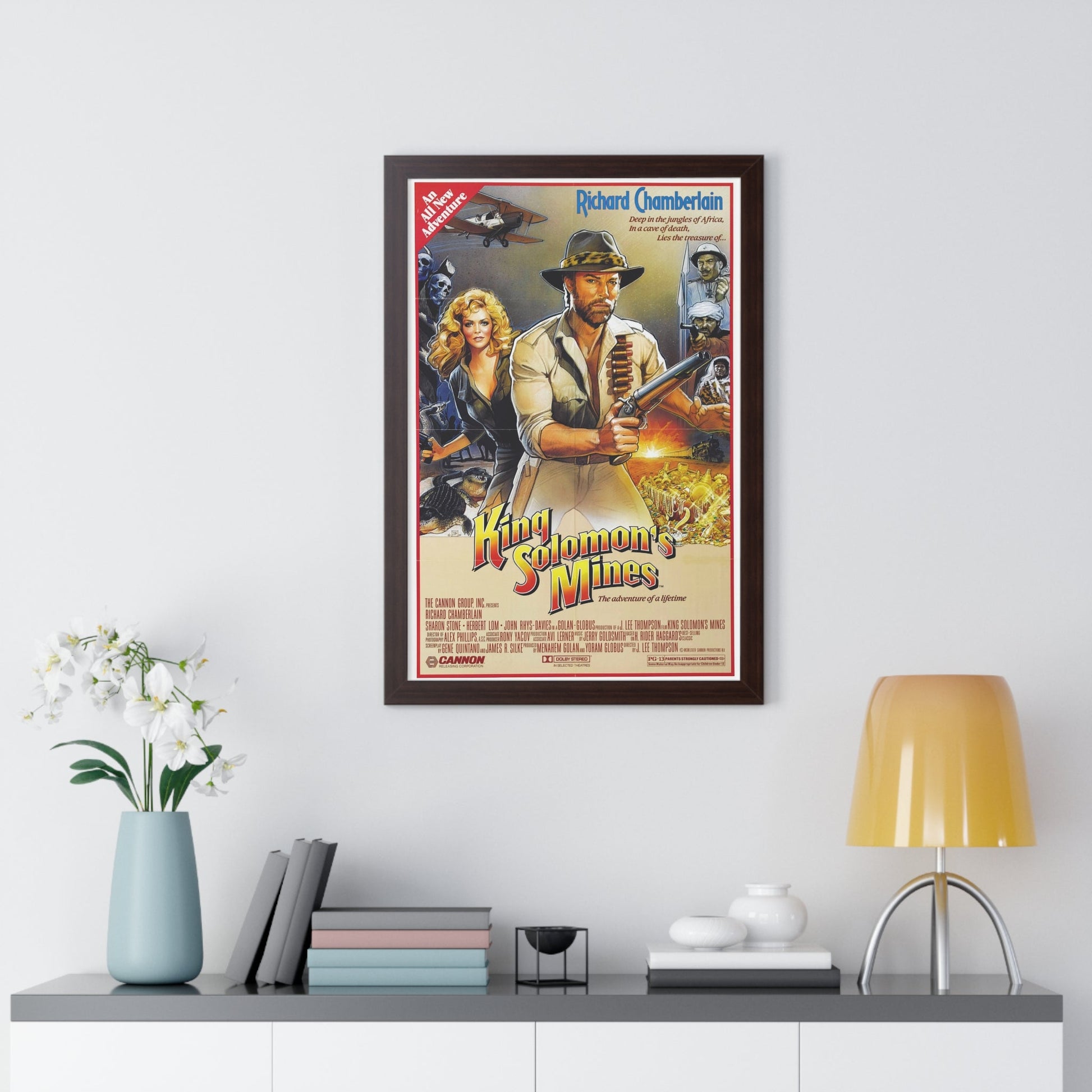 KING SOLOMONS MINES 1985 - Framed Movie Poster-The Sticker Space