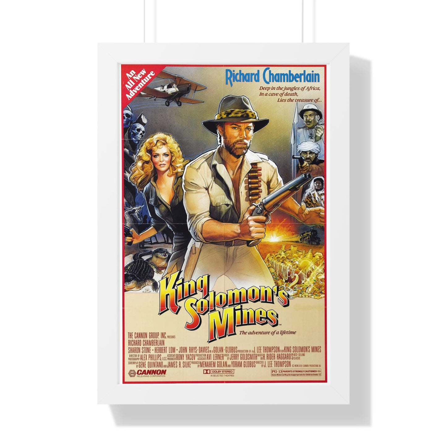 KING SOLOMONS MINES 1985 - Framed Movie Poster-16″ x 24″-The Sticker Space