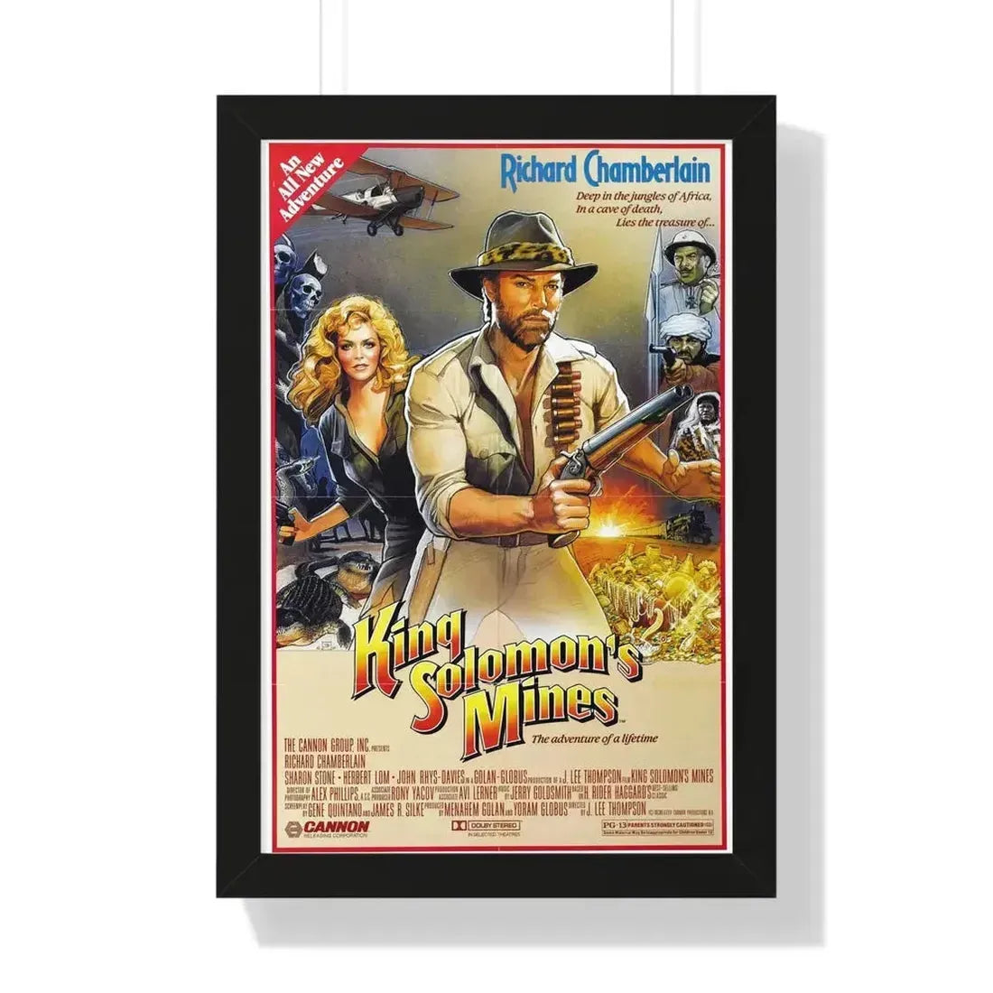 KING SOLOMONS MINES 1985 - Framed Movie Poster - The Sticker Space