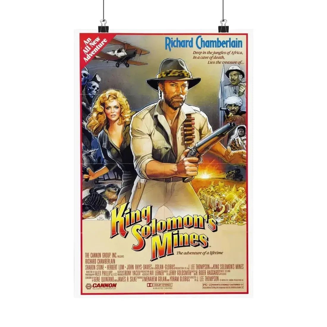 KING SOLOMONS MINES 1985 - Paper Movie Poster - The Sticker Space