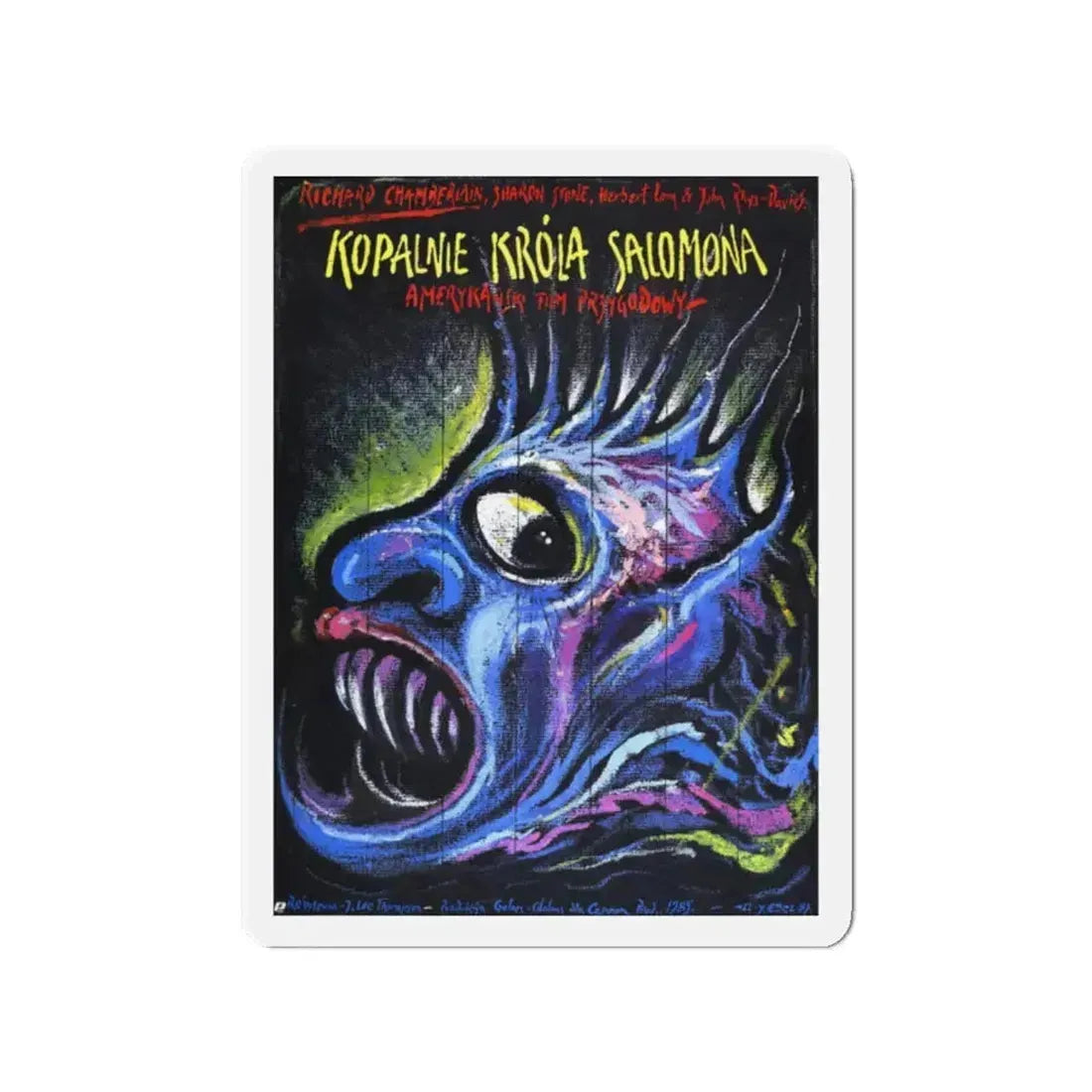 KING SOLOMONS MINES (POLISH) 1985 Movie Poster - Refrigerator Magnet 2 Inch Die-Cut - The Sticker Space