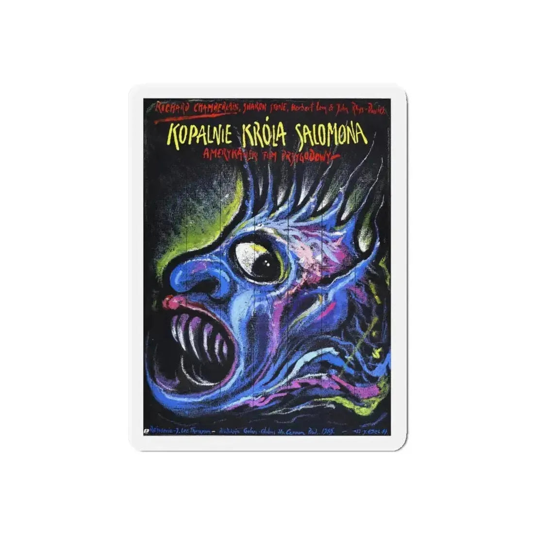 KING SOLOMONS MINES (POLISH) 1985 Movie Poster - Refrigerator Magnet 4 Inch Die-Cut - The Sticker Space