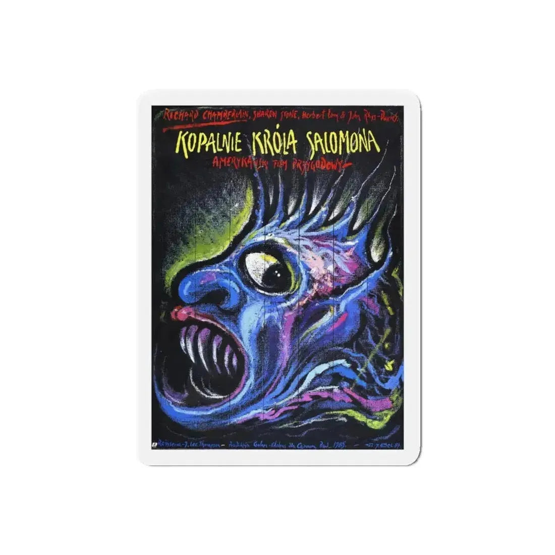 KING SOLOMONS MINES (POLISH) 1985 Movie Poster - Refrigerator Magnet 5 Inch Die-Cut - The Sticker Space