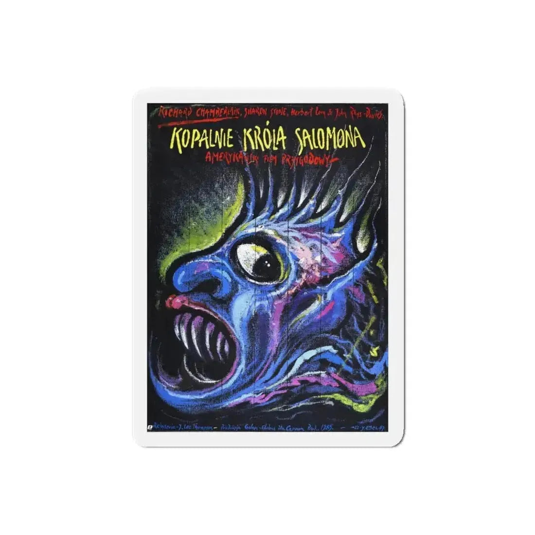 KING SOLOMONS MINES (POLISH) 1985 Movie Poster - Refrigerator Magnet 6 Inch Die-Cut - The Sticker Space