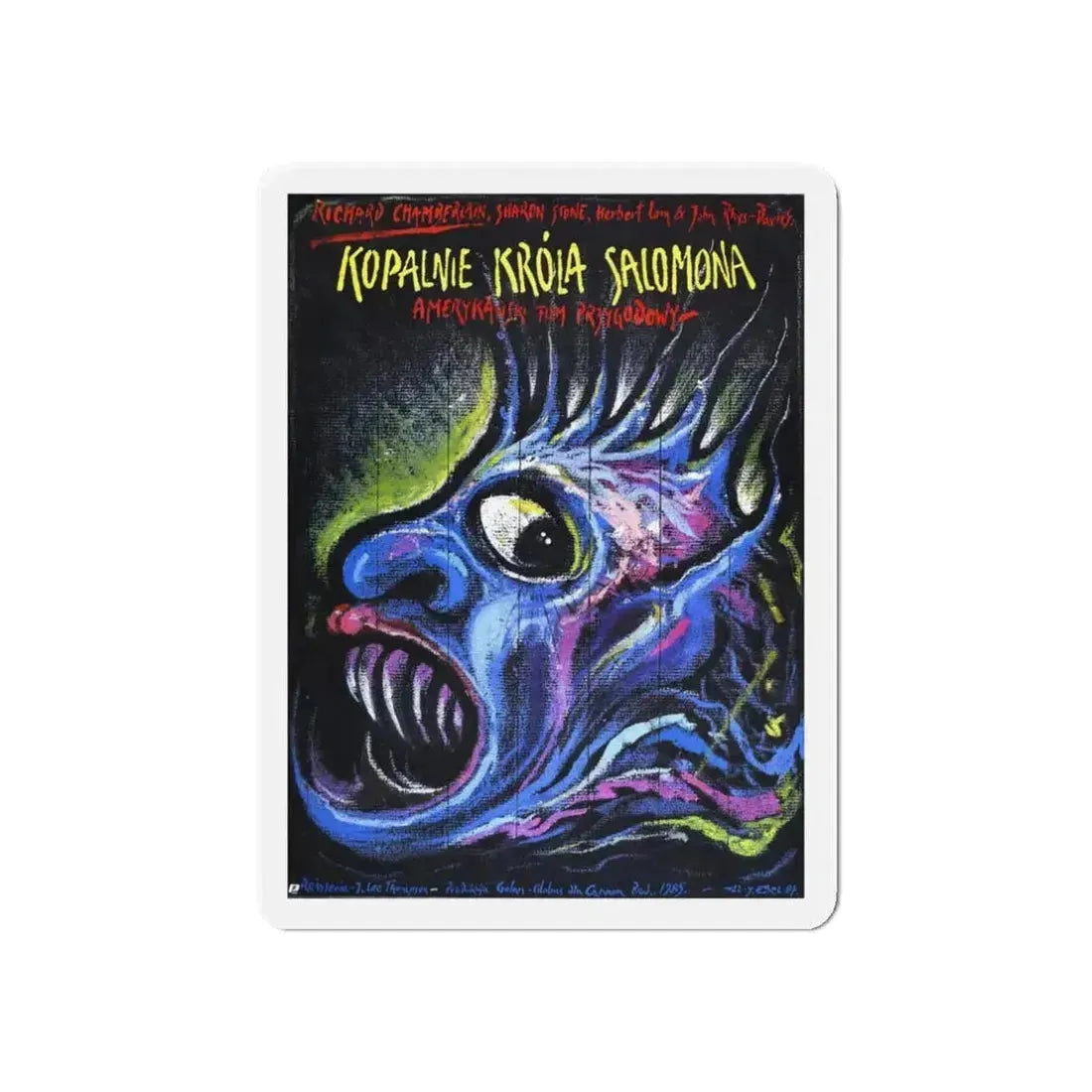 KING SOLOMONS MINES (POLISH) 1985 Movie Poster - Refrigerator Magnet - The Sticker Space