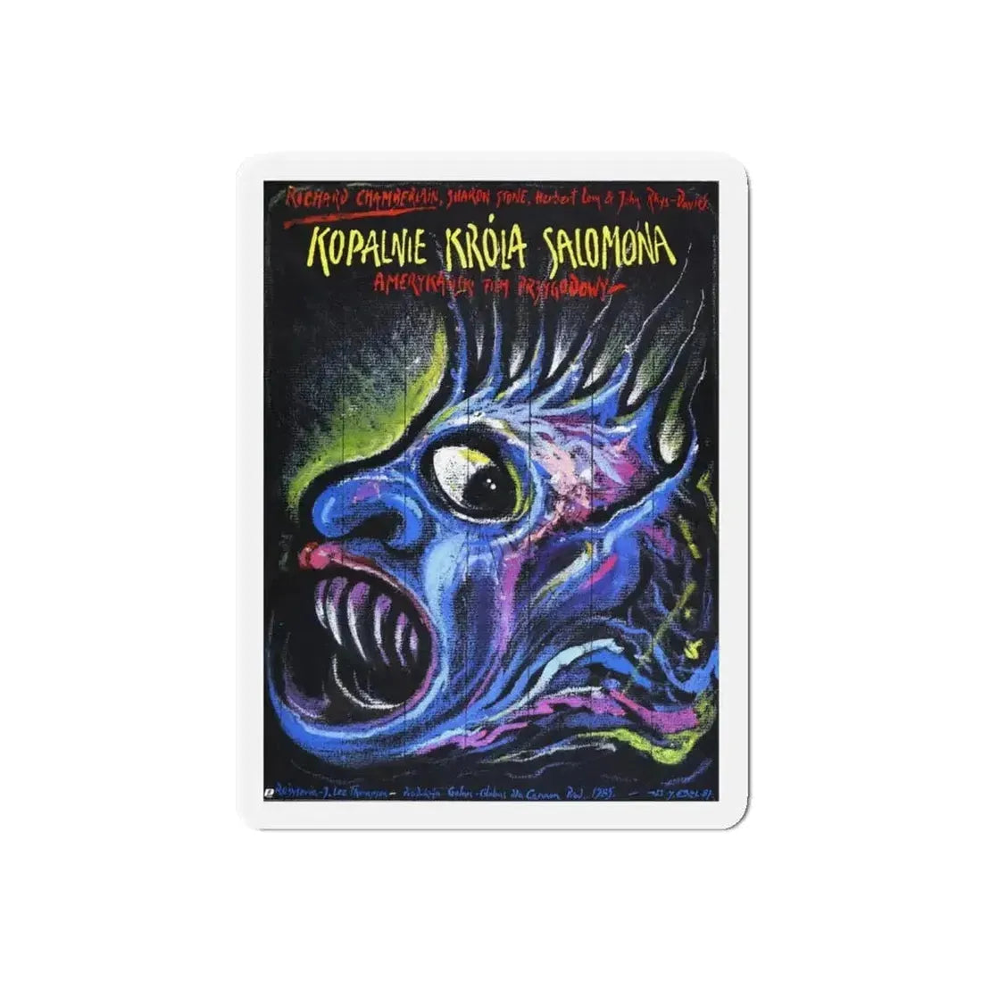 KING SOLOMONS MINES (POLISH) 1985 Movie Poster - Refrigerator Magnet - The Sticker Space