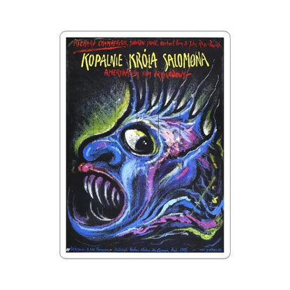 KING SOLOMONS MINES (POLISH) 1985 Movie Poster - STICKER Vinyl Kiss-Cut Decal 6 Inch White - The Sticker Space