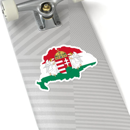 Kingdom of Hungary flag map (Hungary) STICKER Vinyl Kiss-Cut Decal - The Sticker Space