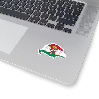Kingdom of Hungary flag map (Hungary) STICKER Vinyl Kiss-Cut Decal - The Sticker Space