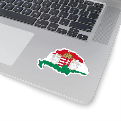 Kingdom of Hungary flag map (Hungary) STICKER Vinyl Kiss-Cut Decal - The Sticker Space