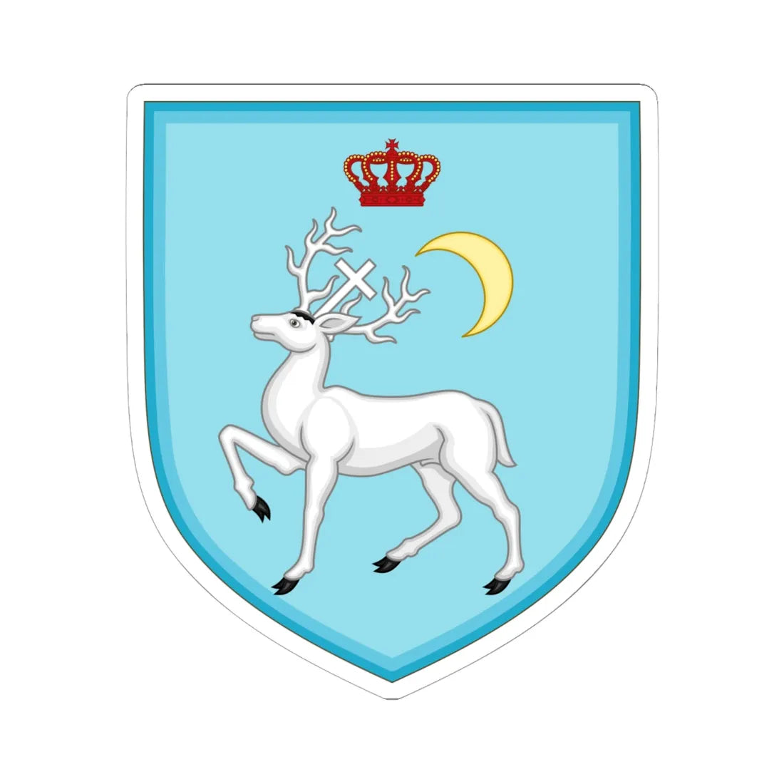 Kingdom of Imereti coat of arms (Georgia) (Coat of Arms) STICKER Vinyl Kiss-Cut Decal 6 Inch White - The Sticker Space