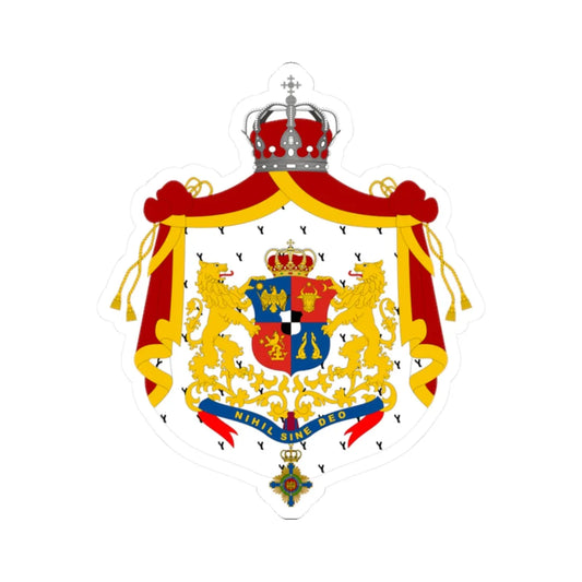 Kingdom of Romania - 1881 CoA (Oman) (Coat of Arms) STICKER Vinyl Kiss-Cut Decal 2 Inch White - The Sticker Space