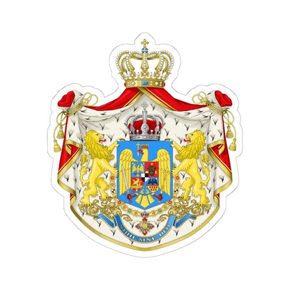 Kingdom of Romania - Big CoA (Oman) (Coat of Arms) STICKER Vinyl Kiss-Cut Decal 6 Inch White - The Sticker Space