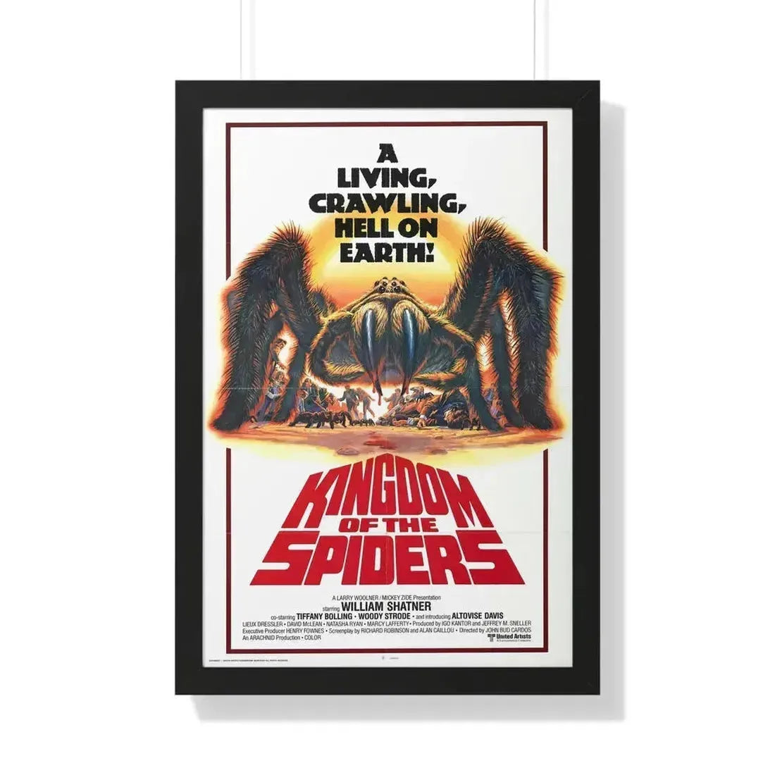 KINGDOM OF THE SPIDERS 1977 - Framed Movie Poster 20" x 30" Black - The Sticker Space