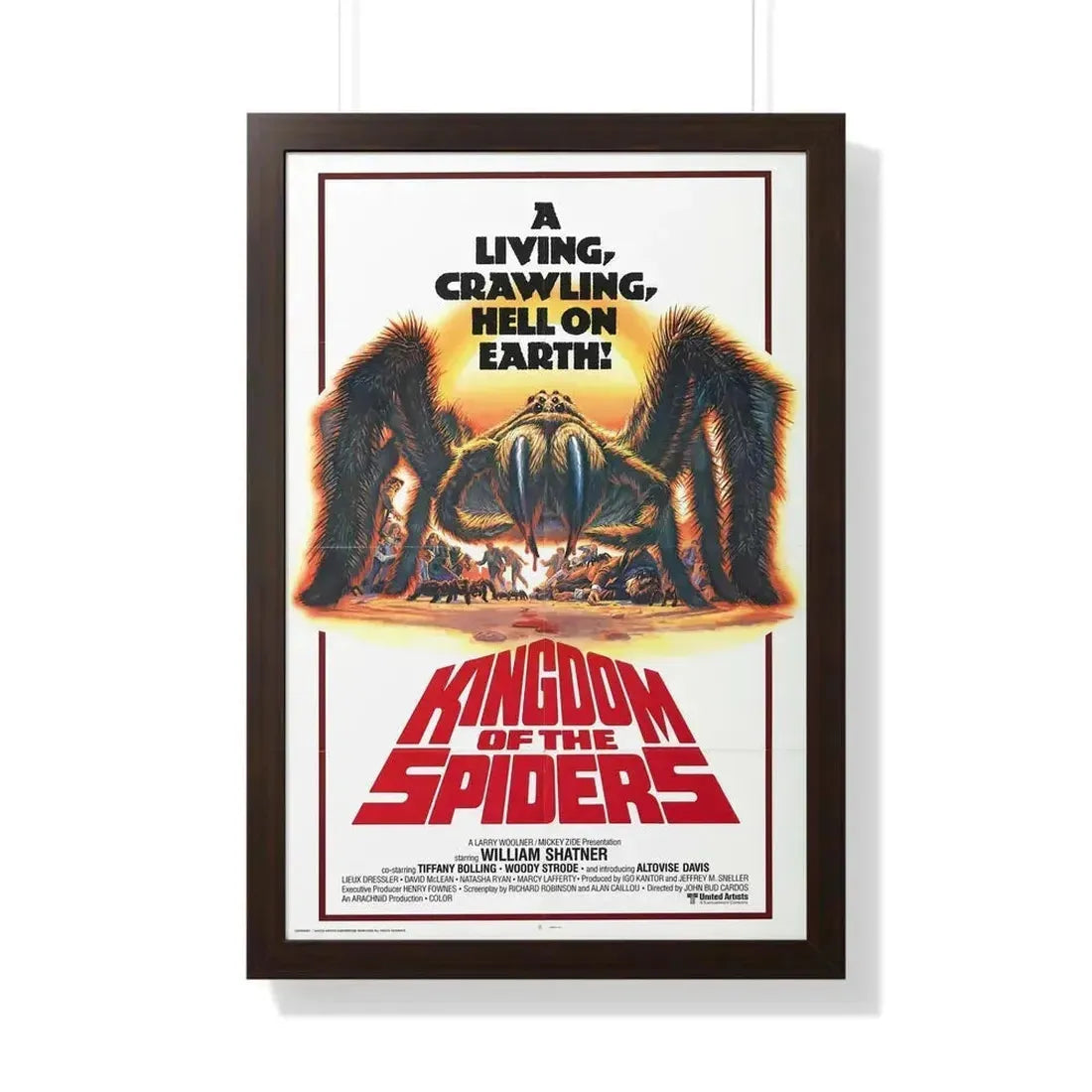 KINGDOM OF THE SPIDERS 1977 - Framed Movie Poster - The Sticker Space