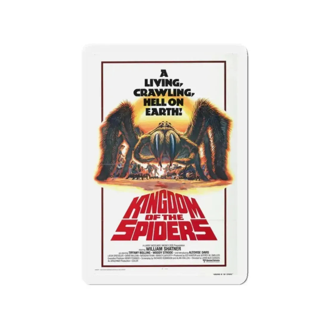 KINGDOM OF THE SPIDERS 1977 Movie Poster - Refrigerator Magnet 2 Inch Die-Cut - The Sticker Space