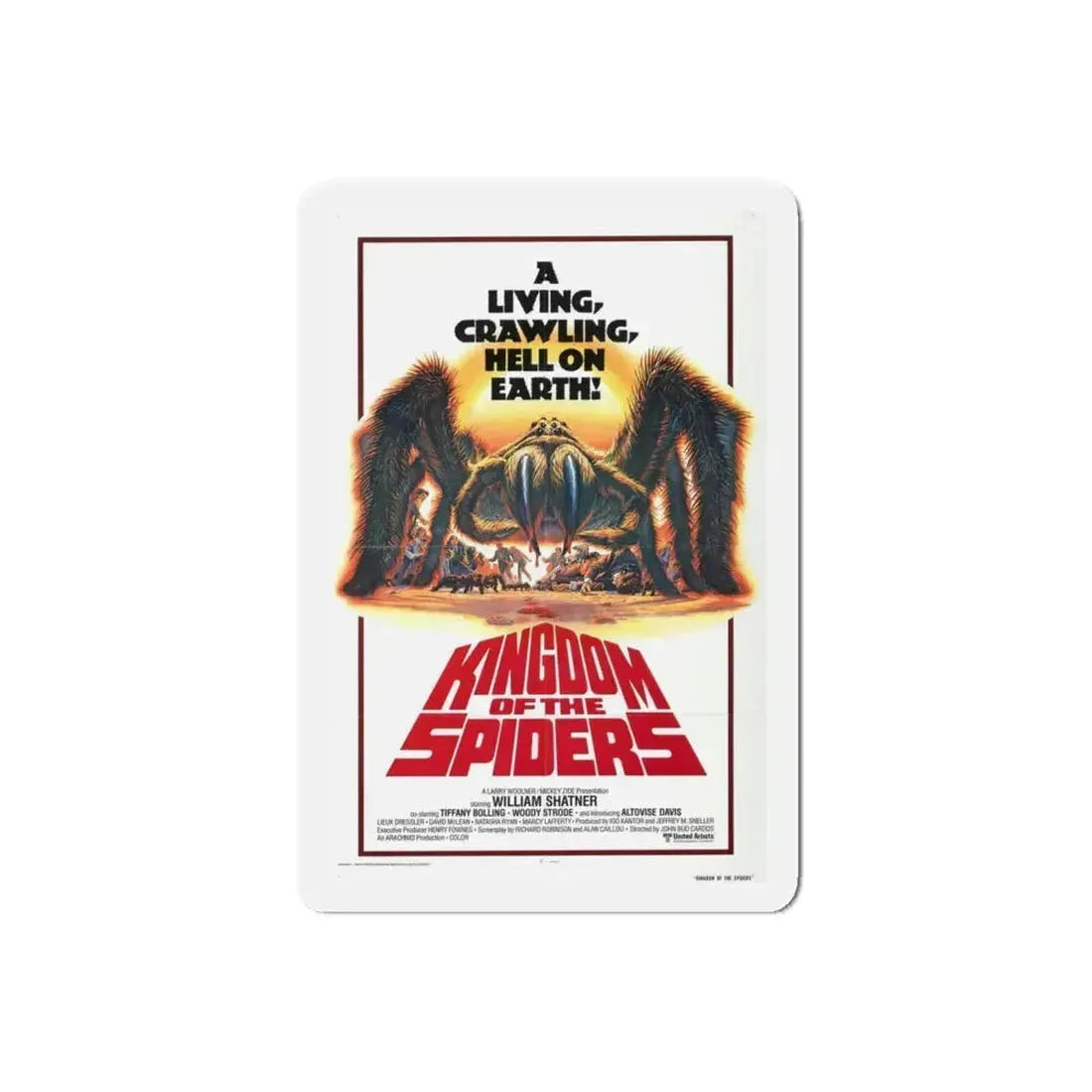 KINGDOM OF THE SPIDERS 1977 Movie Poster - Refrigerator Magnet 6 Inch Die-Cut - The Sticker Space