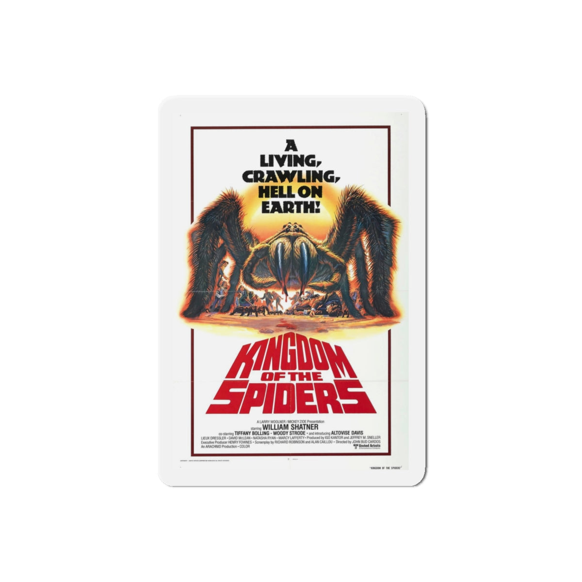 KINGDOM OF THE SPIDERS 1977 Movie Poster - Refrigerator Magnet-6" × 6"-The Sticker Space