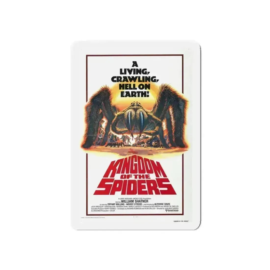 KINGDOM OF THE SPIDERS 1977 Movie Poster - Refrigerator Magnet - The Sticker Space