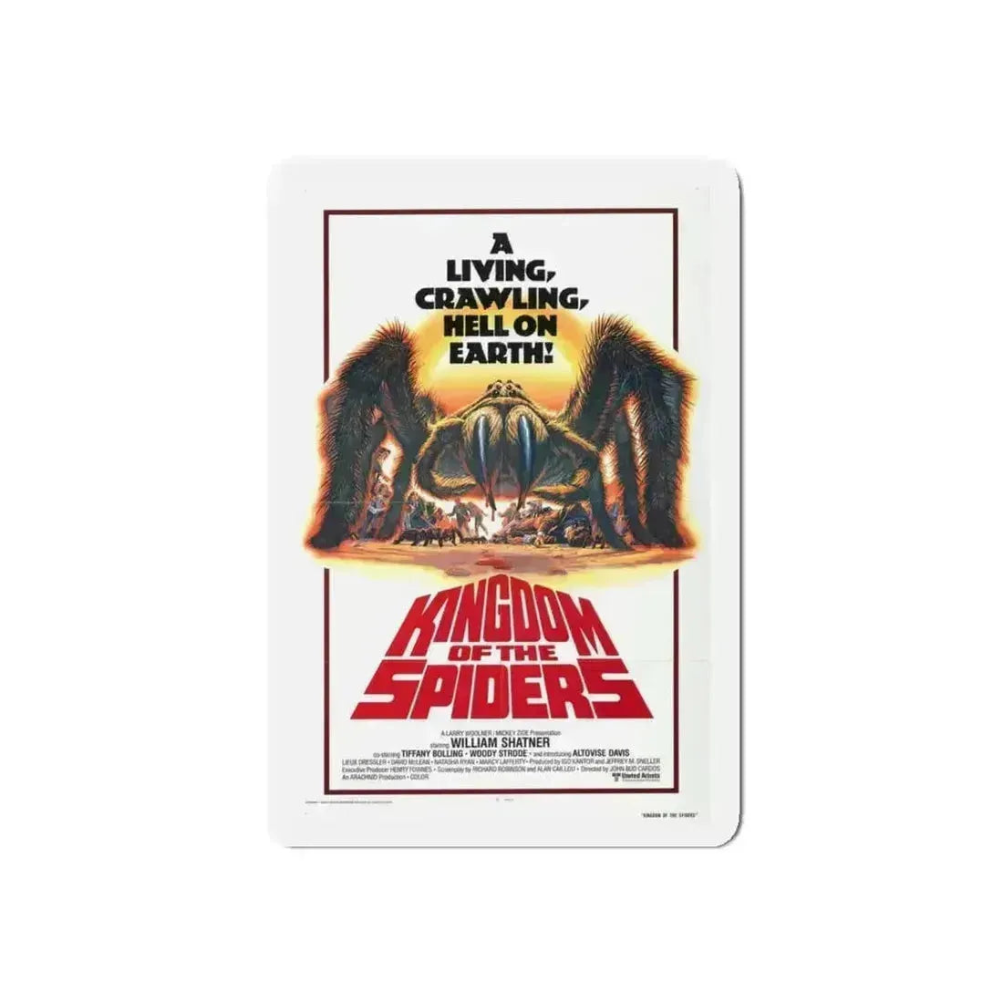 KINGDOM OF THE SPIDERS 1977 Movie Poster - Refrigerator Magnet - The Sticker Space