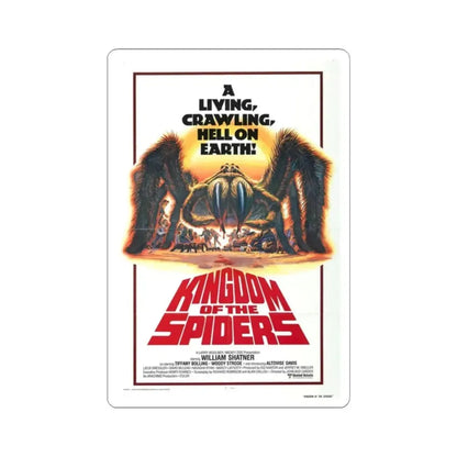 KINGDOM OF THE SPIDERS 1977 Movie Poster - STICKER Vinyl Kiss-Cut Decal 2 Inch White - The Sticker Space