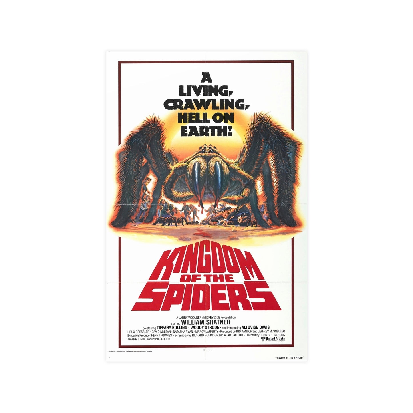 KINGDOM OF THE SPIDERS 1977 - Paper Movie Poster-11″ x 17″ (Vertical)-The Sticker Space