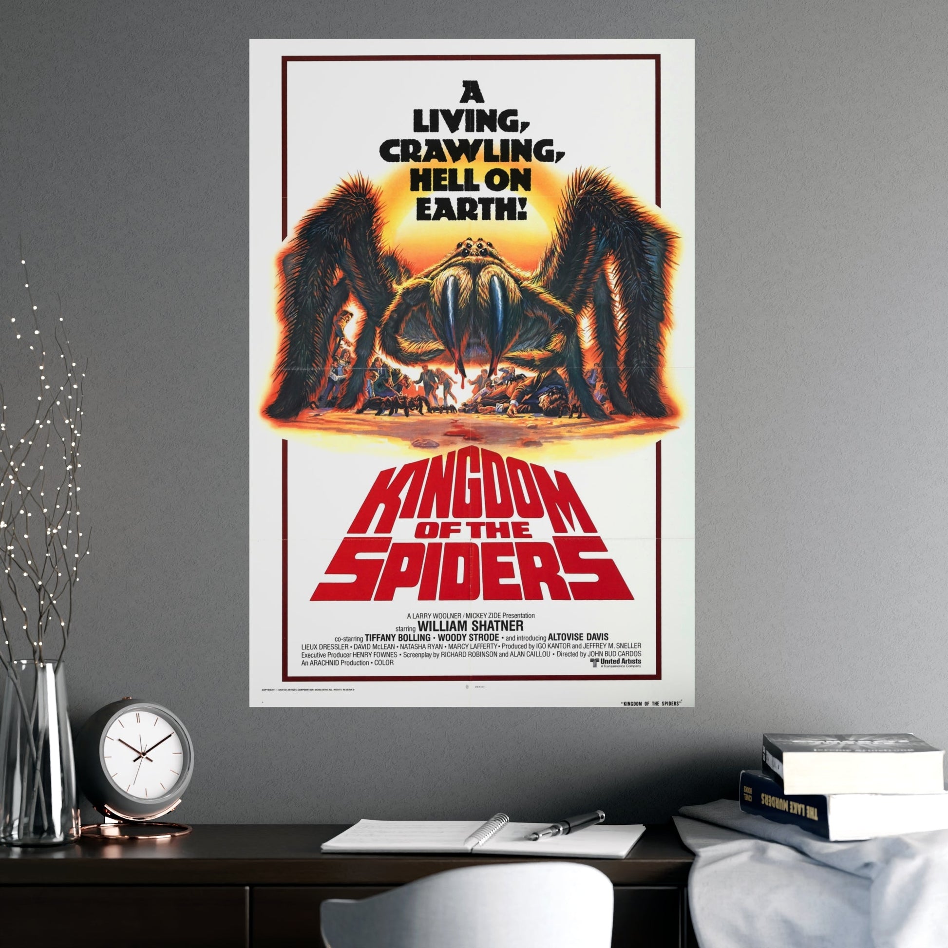 KINGDOM OF THE SPIDERS 1977 - Paper Movie Poster-The Sticker Space