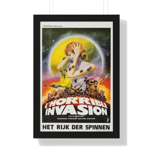 KINGDOM OF THE SPIDERS (BELGIAN) 1977 - Framed Movie Poster 16″ x 24″ Black - The Sticker Space